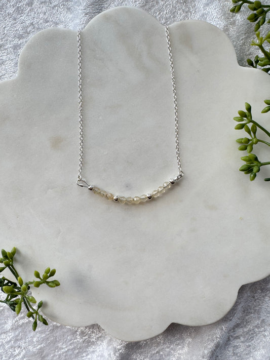 Coastal Desert - Champagne Quartz Necklace 16"