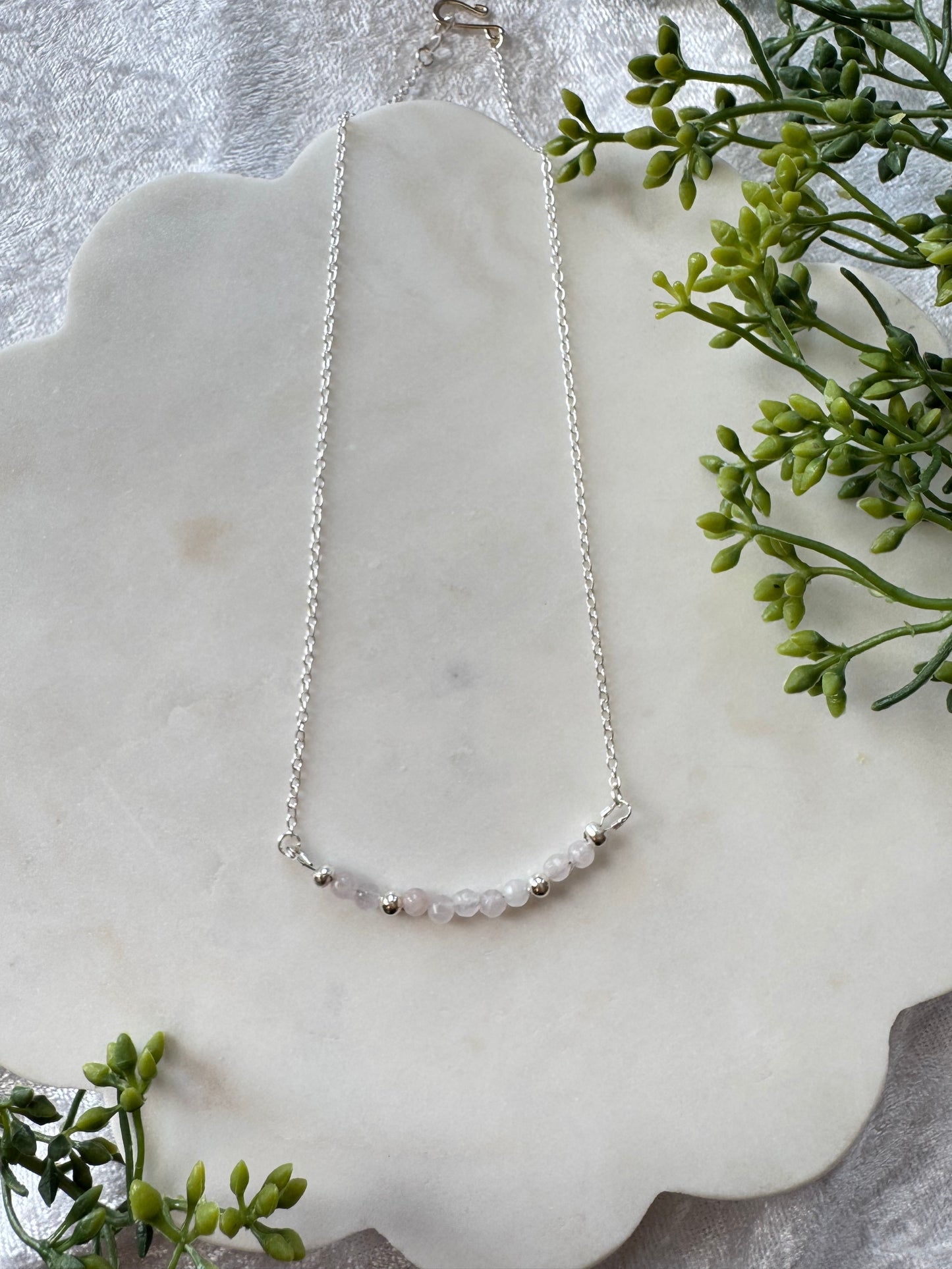 Coastal Desert - Rose Quartz Necklace 16"